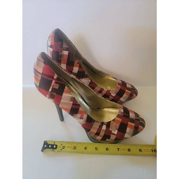 Carlos Santana Women's Multicolor Plaid Platform Stiletto Pumps Size 9 - Picture 6 of 7